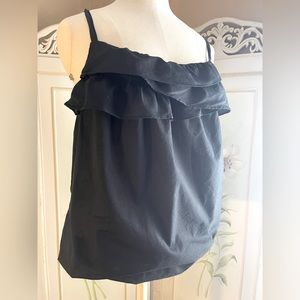 LOFT 100% cotton ruffle top size M '